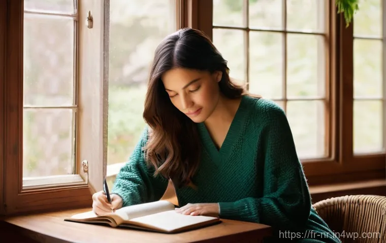 자기 주도적 글쓰기 훈련의 필요성 - **Prompt 1: The Serenity of Self-Reflection through Journaling**
"A serene individual, approxima...
