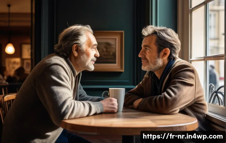 대화 형식으로 글쓰기 연습하기 - A cozy Parisian café scene bustling with diverse characters engaged in lively dialogue. The setting ...