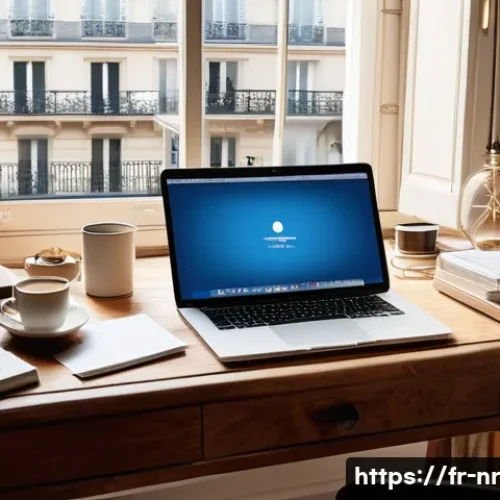 Home 32 창의적 글쓰기의 미래와 방향성 토론하기 - A cozy writer’s workspace in a modern Parisian apartment, featuring a wooden desk cluttered with a l...