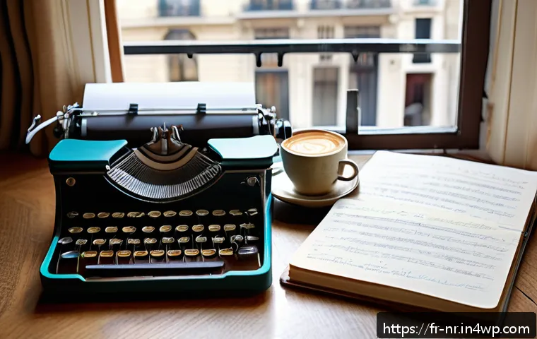 문장 시작의 다양성 증대 방법 - A sophisticated modern writer’s desk scene in a cozy Parisian apartment, featuring a laptop with an ...